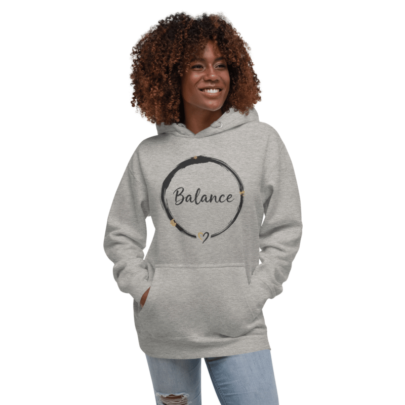 Balance Unisex Hoodie Grey Gray Hoodie