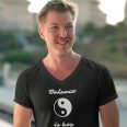 Balance Is Key- Men's V-Neck Black Short-Sleeve