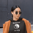 Balance Is Key - Women's Crop Hoodie (Black)