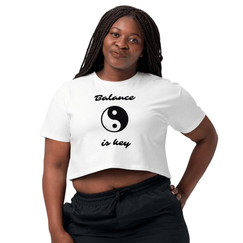 Balance-Is-Key-Women's-White-Crop-Top