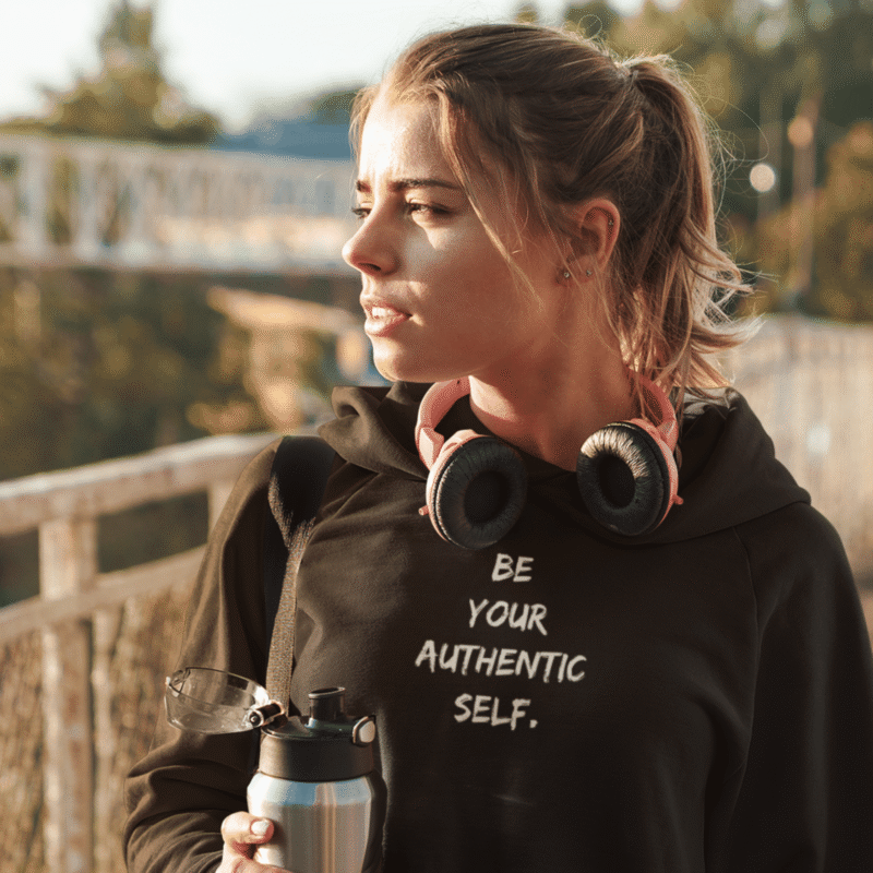 Be Your Authentic Self Crop Hoodie Womens