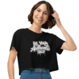 Be Your Authentic Self Womens Crop Top-Black