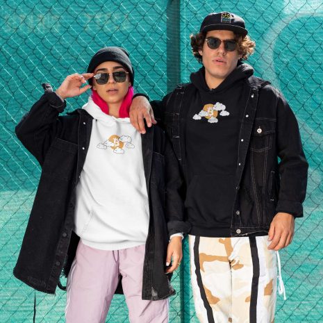 Bitcoin Moon- Unisex Black & White Hoodie Bitcoin Moon- Unisex Black & White Hoodie