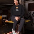 Bitcoin Or Bust Womens Black Crop Hoodie