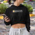 Bitcoin buckle up – Women's Black Crop Hoodie