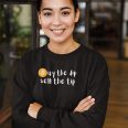 Buy The Dip Sell The Tip – Women's Black Crop Sweatshirt