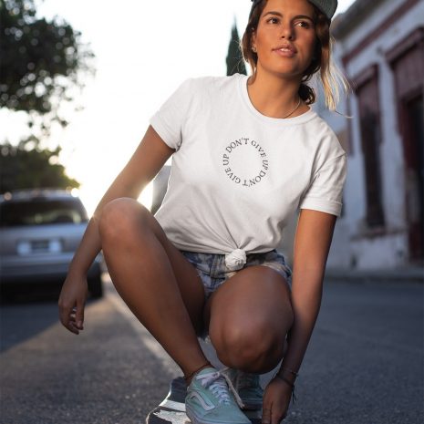 Dont Give Up - Inspirational Unisex White T-Shirt Women Dont Give Up - Inspirational Unisex White T-Shirt Women