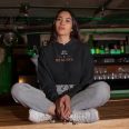 Eat Drink And Be Scary Halloween Womens Black Crop Hoodie