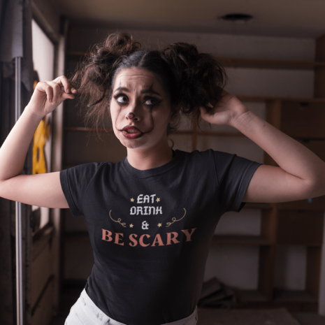 unisex t-shirt eat, drink, and be scary halloween shirt