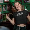Halloween – Women's Black Organic Crop Top