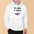 Happy Halloweed Bat- Unisex White Hoodie