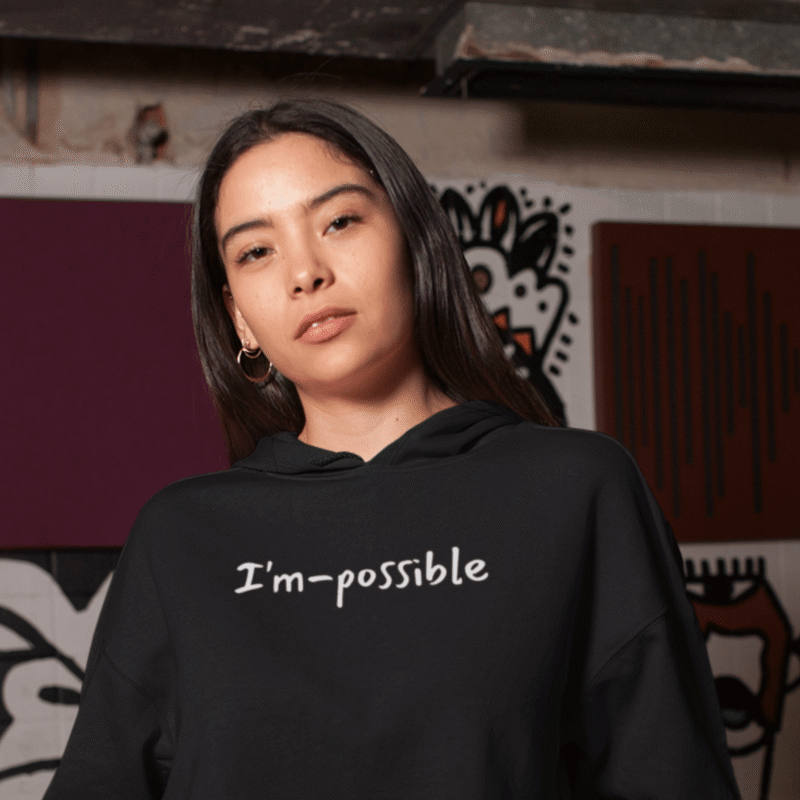 I'm Possible - Crop Hoodie 1- Fun, Playful