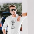 Life Is What You Make It- Men's White Long Sleeve Fitted T-shirt