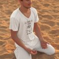 Life Is What You Make It- Men's White V-Neck T-shirt