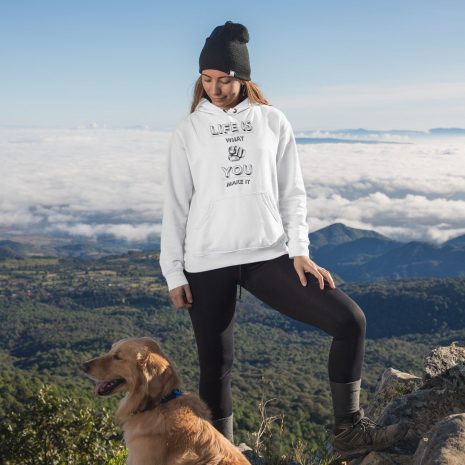 Life Is What You Make It- Unisex White Hoodie Life Is What You Make It- Unisex White Hoodie