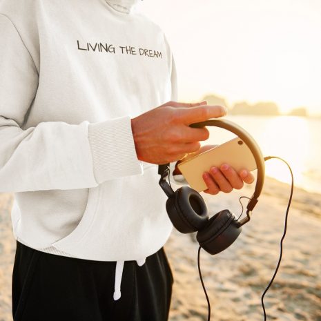 Living The Dream- Unisex White Hoodie Living The Dream- Unisex White Hoodie