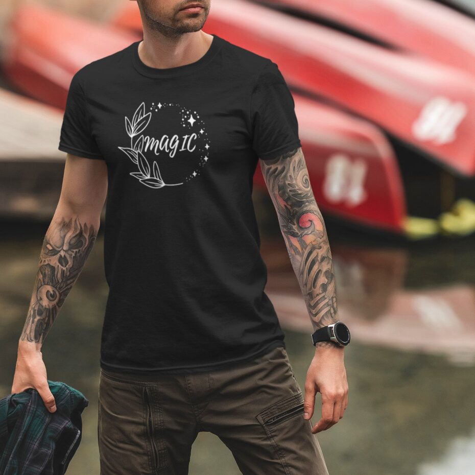 Men Black Let The New Day Dawn Print Sweatshirt