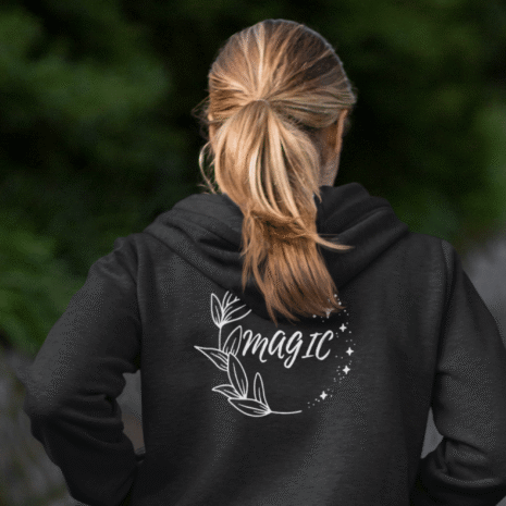 Magic - Women's Crop Hoodie (Black)