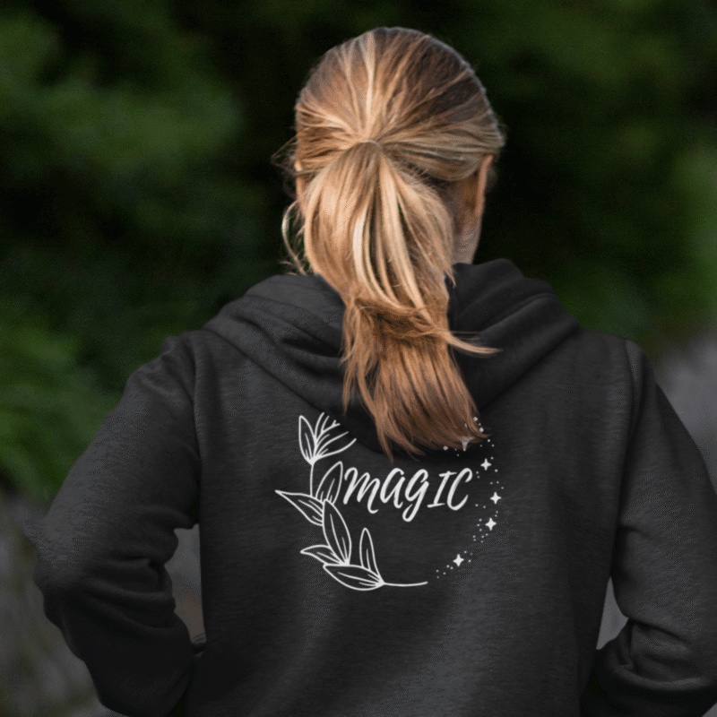 Magic - Women's Crop Hoodie (Black)