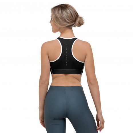 Motivational Woman's Black Sports Bra - Pain Today Gain Tommorrow (1) Motivational Woman's Black Sports Bra - Pain Today Gain Tommorrow (1)