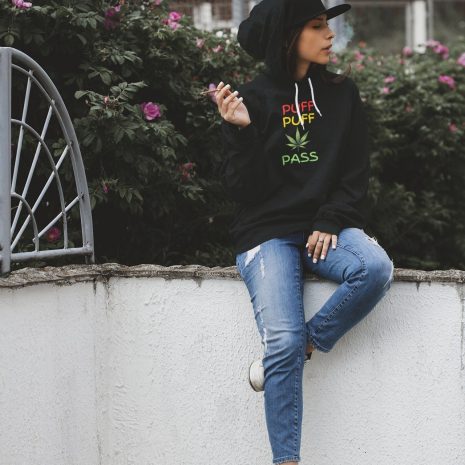 Puff Puff Pass Marijuana Leaf- Unisex Black Hoodie Puff Puff Pass Marijuana Leaf- Unisex Black Hoodie