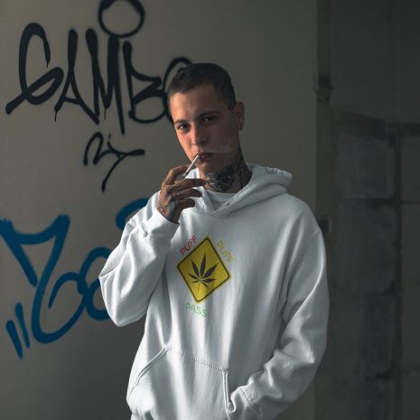 Puff Puff Pass Sign- Unisex White Hoodie Puff Puff Pass Sign- Unisex White Hoodie