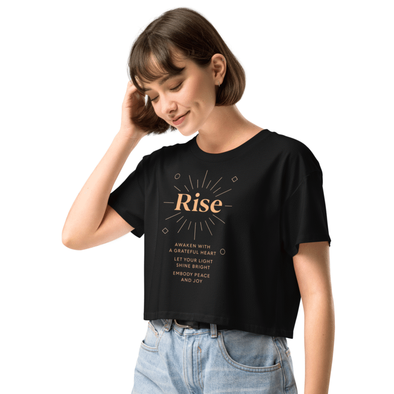 Rise Affirmations - Women's Crop Top (Black)