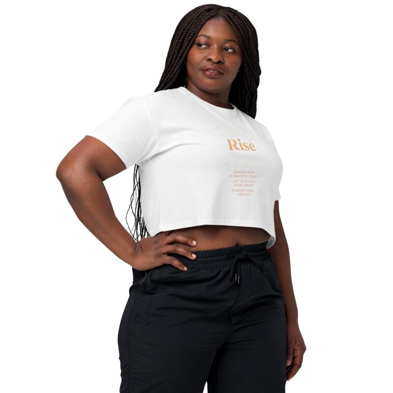 Rise Affirmations – Women’s Crop Top (White) (4)