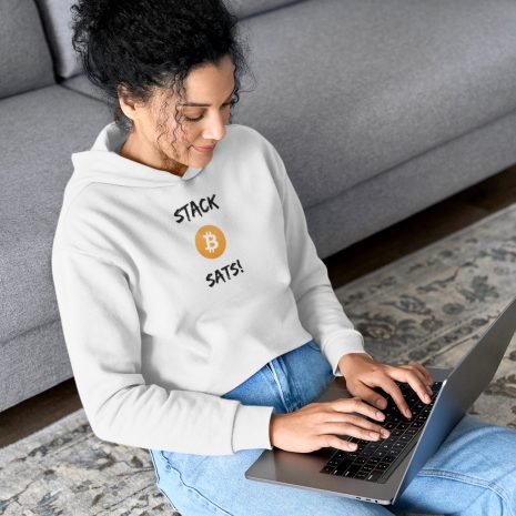 Stack Bitcoin Stats- Unisex White Hoodie Stack Bitcoin Stats- Unisex White Hoodie