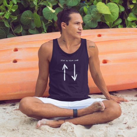 Stay In Your Lane- Men's Black Tank Top