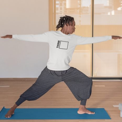 Think Outside The Box- Men's White Long Sleeve Fitted T-shirt Think Outside The Box- Men's White Long Sleeve Fitted T-shirt