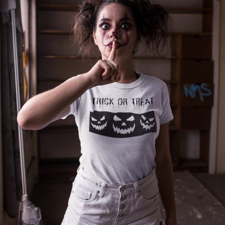 Trick Or Treat Halloween Unisex White T-shirt Trick Or Treat Halloween Unisex White T-shirt