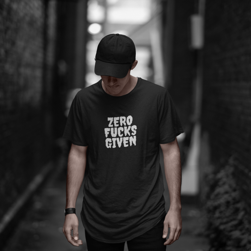 Zero Fucks Given T-Shirt Man Zero Fcks Given – Men's T-Shirt