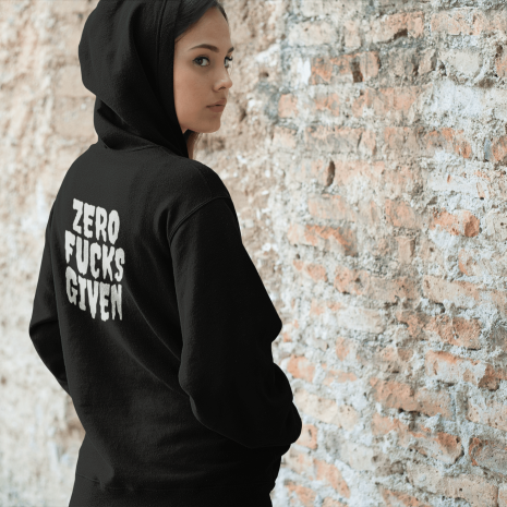 Zero Fucks Given hoodie woman-min Zero Fcks Given – Women's Hoodie
