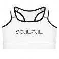 Soulful Inspirational White Sports Bra