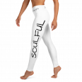 Motivational White Yoga Leggings For Women - Soulful