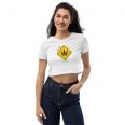 puff puff pass weed marijuana sign womens white crop top