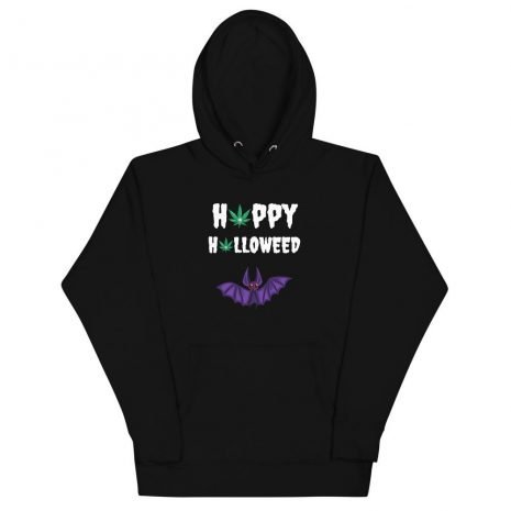 unisex-premium-hoodie-black-front-613f58731e967.jpg Happy Halloweed Bat
