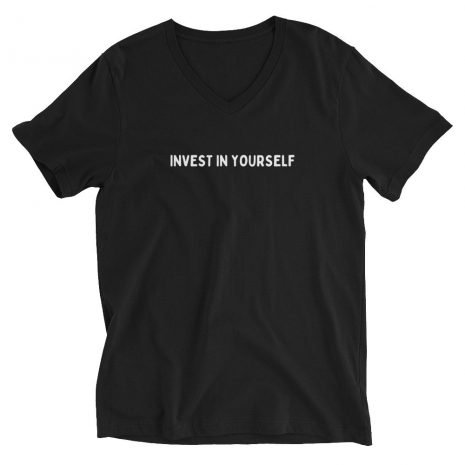 Mens inspirational V-neck t-shirt Black Mens inspirational V-neck t-shirt Black