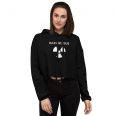hazardous womens black crop hoodie