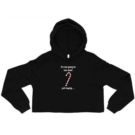 funny christmas crop hoodie