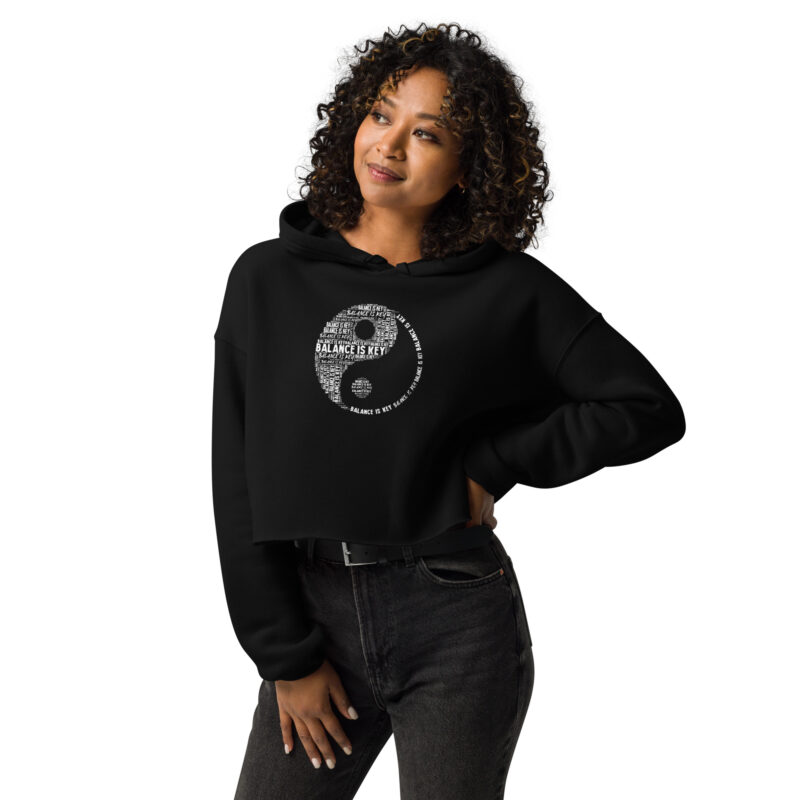 crop hoodie balance is key