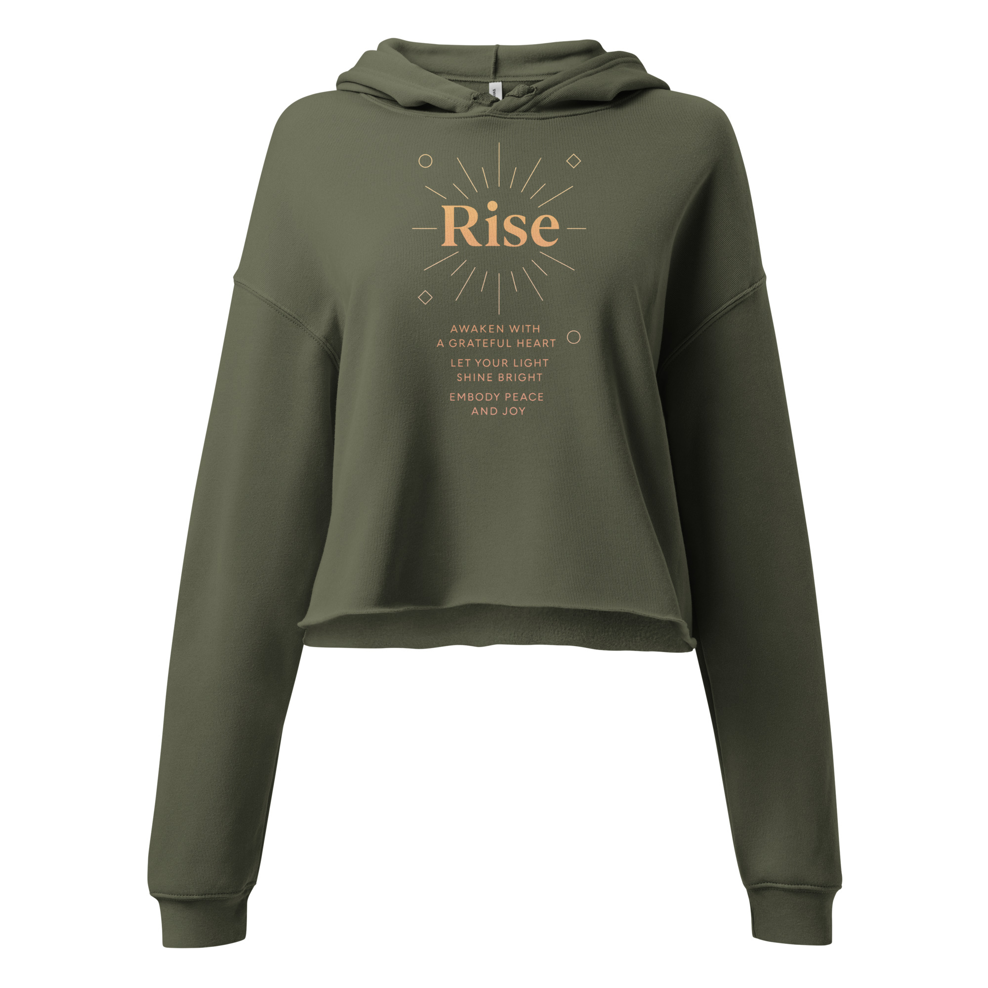 Rise Affirmations - Crop Hoodie 1 - Inspiring, Mindset - Image 4