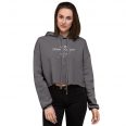 when drink o'clock womens grey crop hoodie