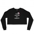 naughty christmas crop sweatshirt