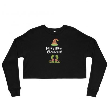 elfing christmas crop sweatshirt