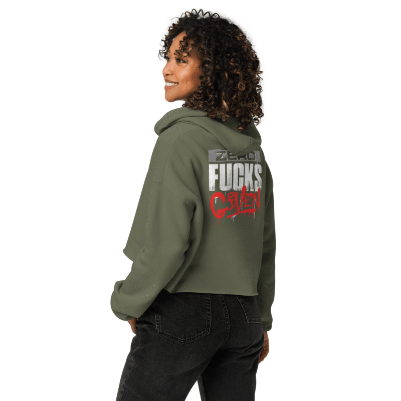 Zero Fcks Given - Women's Crop Hoodie